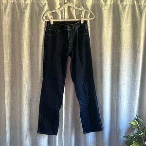 Lucky Brand Mid Rise Authentic Straight Jeans - Dark Wash